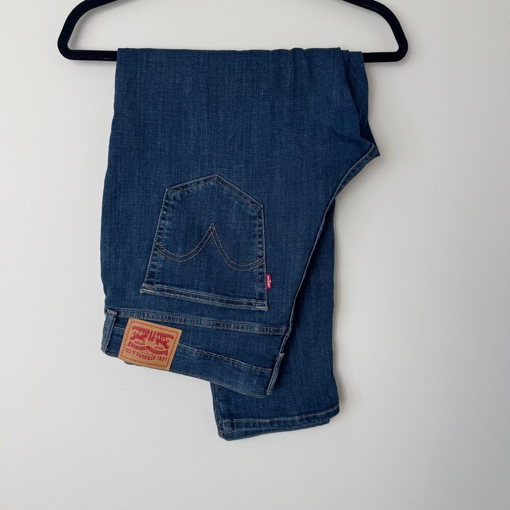 Levi's Boyfriend Jeans Size 33 Dark Blue Relaxed Fit Tapered Leg